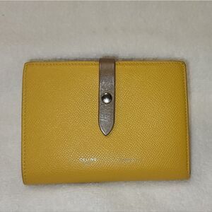 Celine Medium Strap Wallet in Yellow Gold